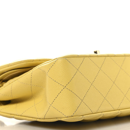 Chanel Caviar Quilted Small Double Flap Light Yellow 9 of 11