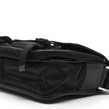 Prada Tessuto Nylon Saffiano Logo Messenger Bag Black 10 of 10