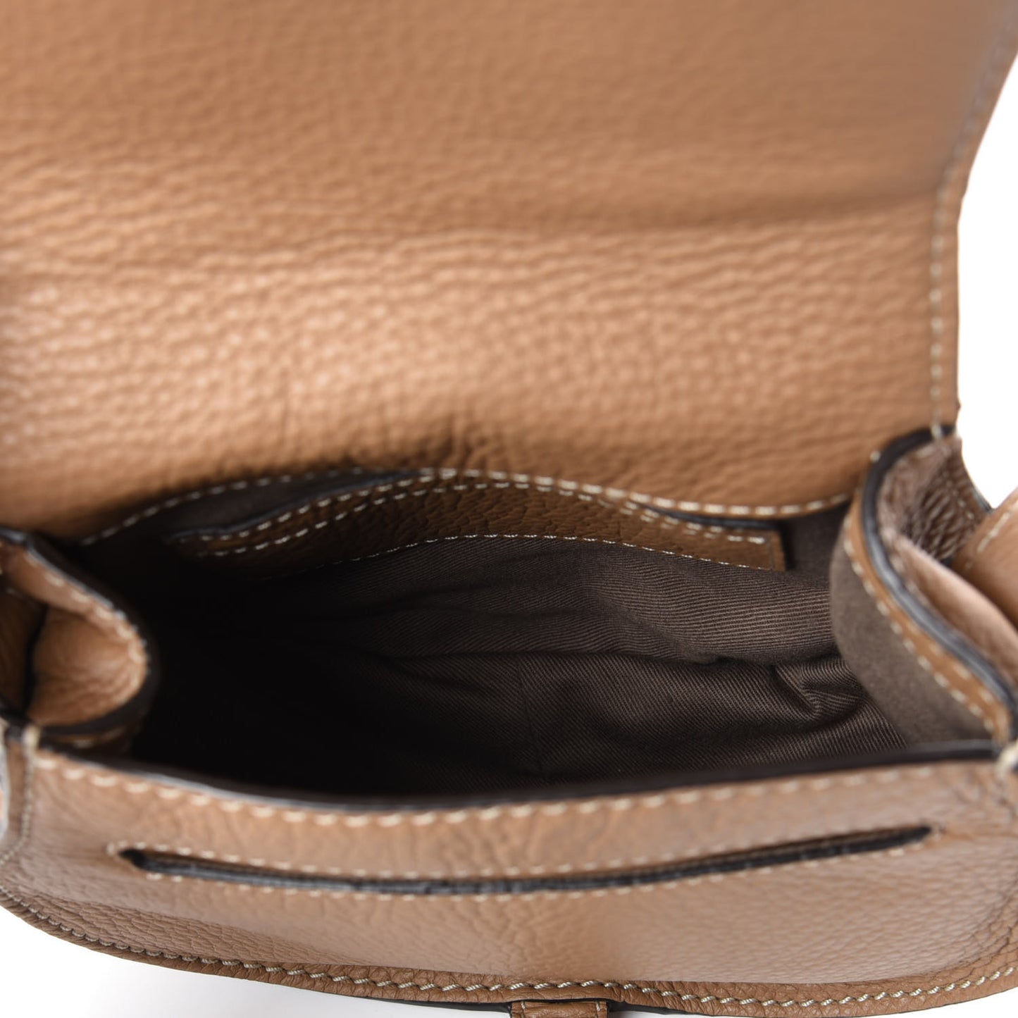 Calfskin Mini Marcie Round Crossbody Bag Nut