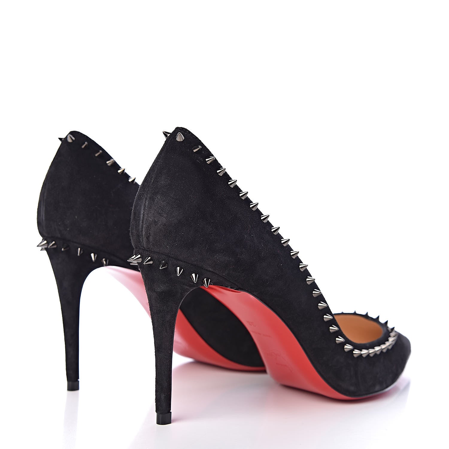 Christian Louboutin Veau Velours Anjalina 85 Pumps 38 Black 4 of 9