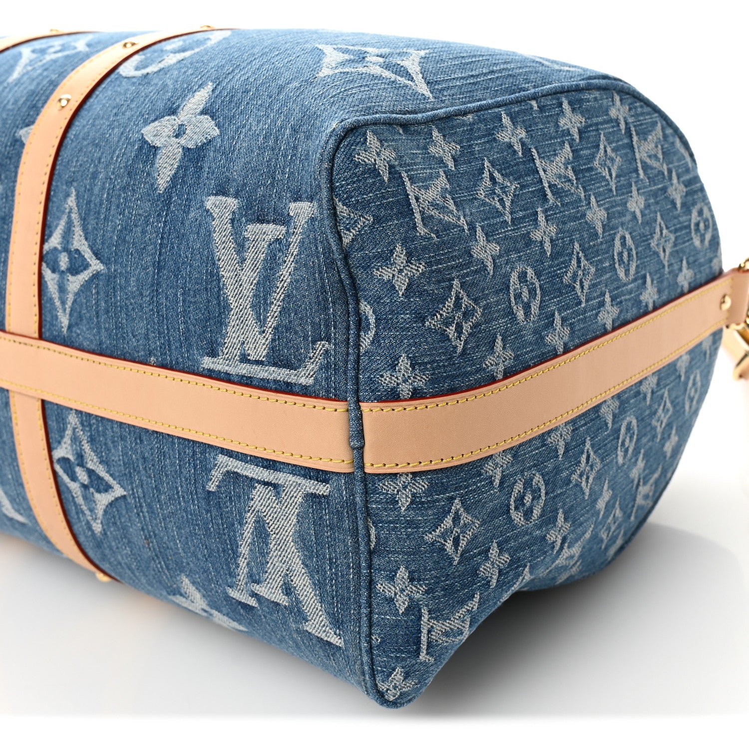 Louis Vuitton Denim Monogram New LV Remix Keepall Bandouliere 45 Blue 8 of 8
