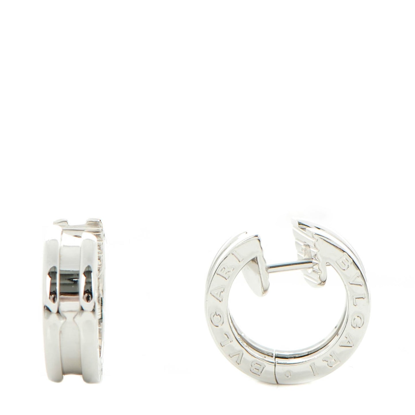 18K White Gold Small B.Zero1 Hoop Earrings