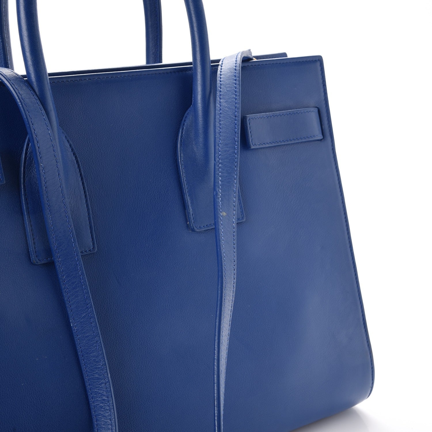 Saint Laurent Calfskin Small Sac De Jour Blue Majorelle 14 of 18