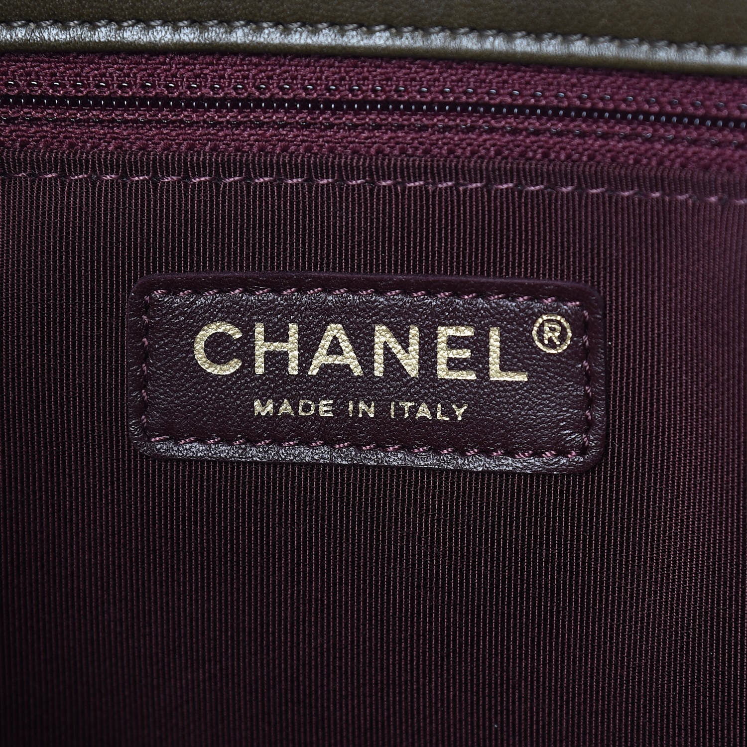 Chanel Calfskin Stitched Shopping Tote Green 6 of 11