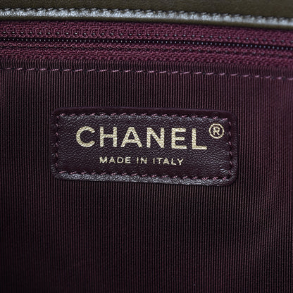 Chanel Calfskin Stitched Shopping Tote Green 6 of 11