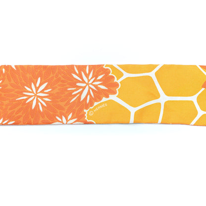 Hermes Silk The Three Graces Twilly Orange Mangue Anthracite 3 of 5