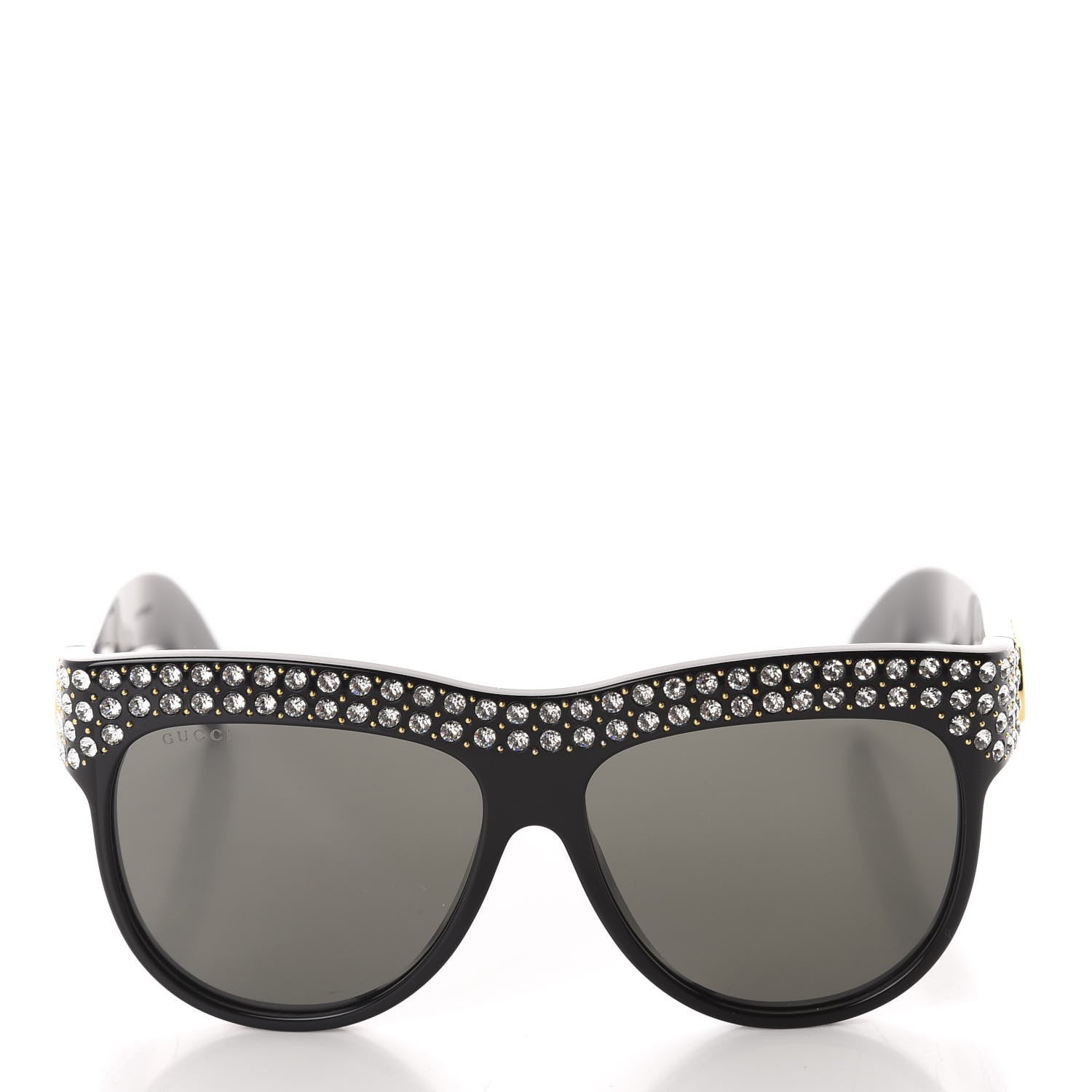 Gucci Acetate Crystal Sunglasses GG0147S Black 2 of 8