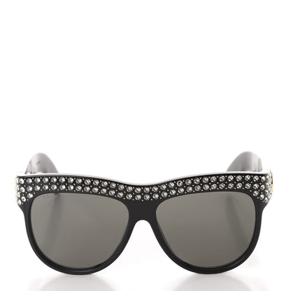 Gucci Acetate Crystal Sunglasses GG0147S Black 2 of 8