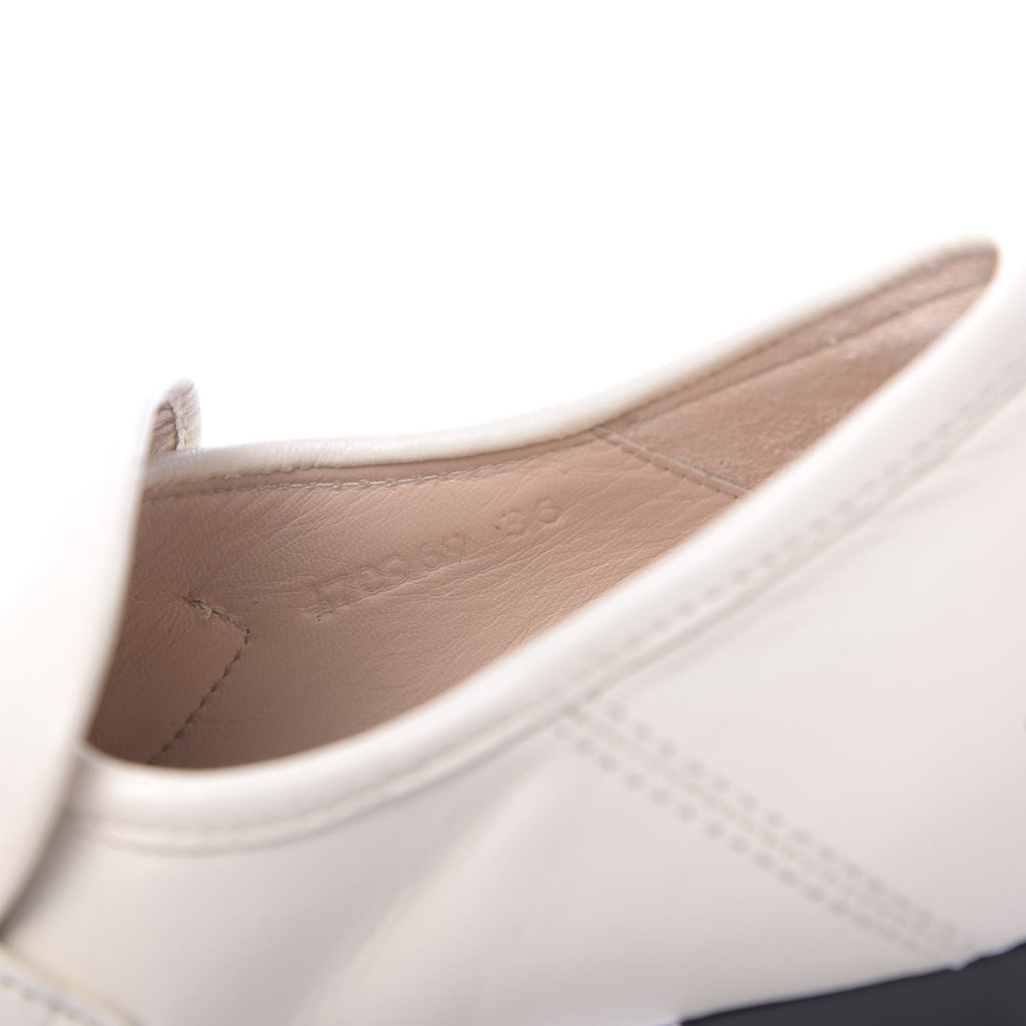 Malaga Kid Pearl Studded Spiked Vegas Platform Loafer 36 Mystic White