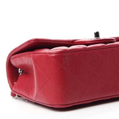 Chanel Caviar Quilted Mini Rectangular Flap Dark Pink 6 of 10