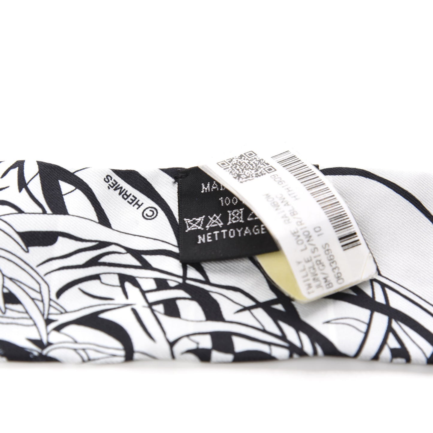 Silk Jungle Love Rainbow Twilly Gris Black White
