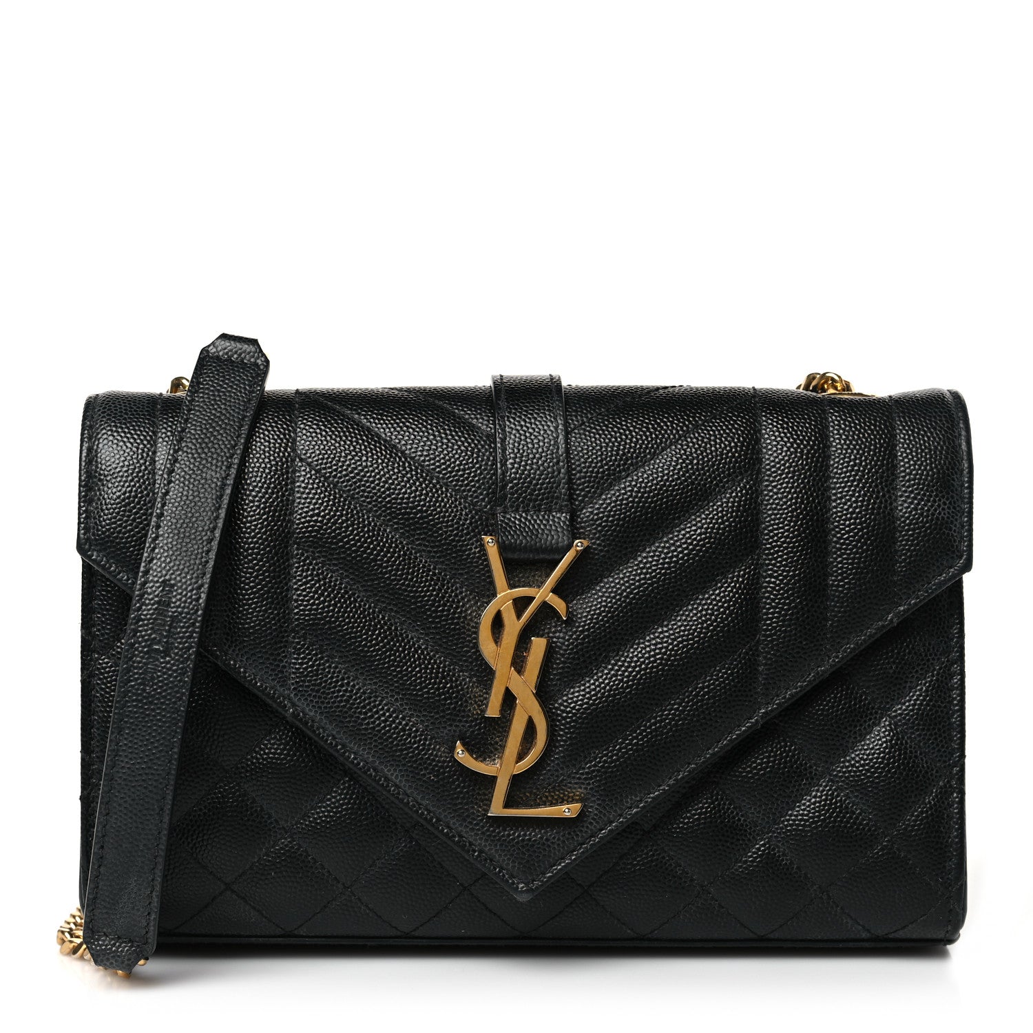 Saint Laurent Grain De Poudre Textured Mixed Matelasse Triquilt Small Monogram Satchel Black 1 of 14