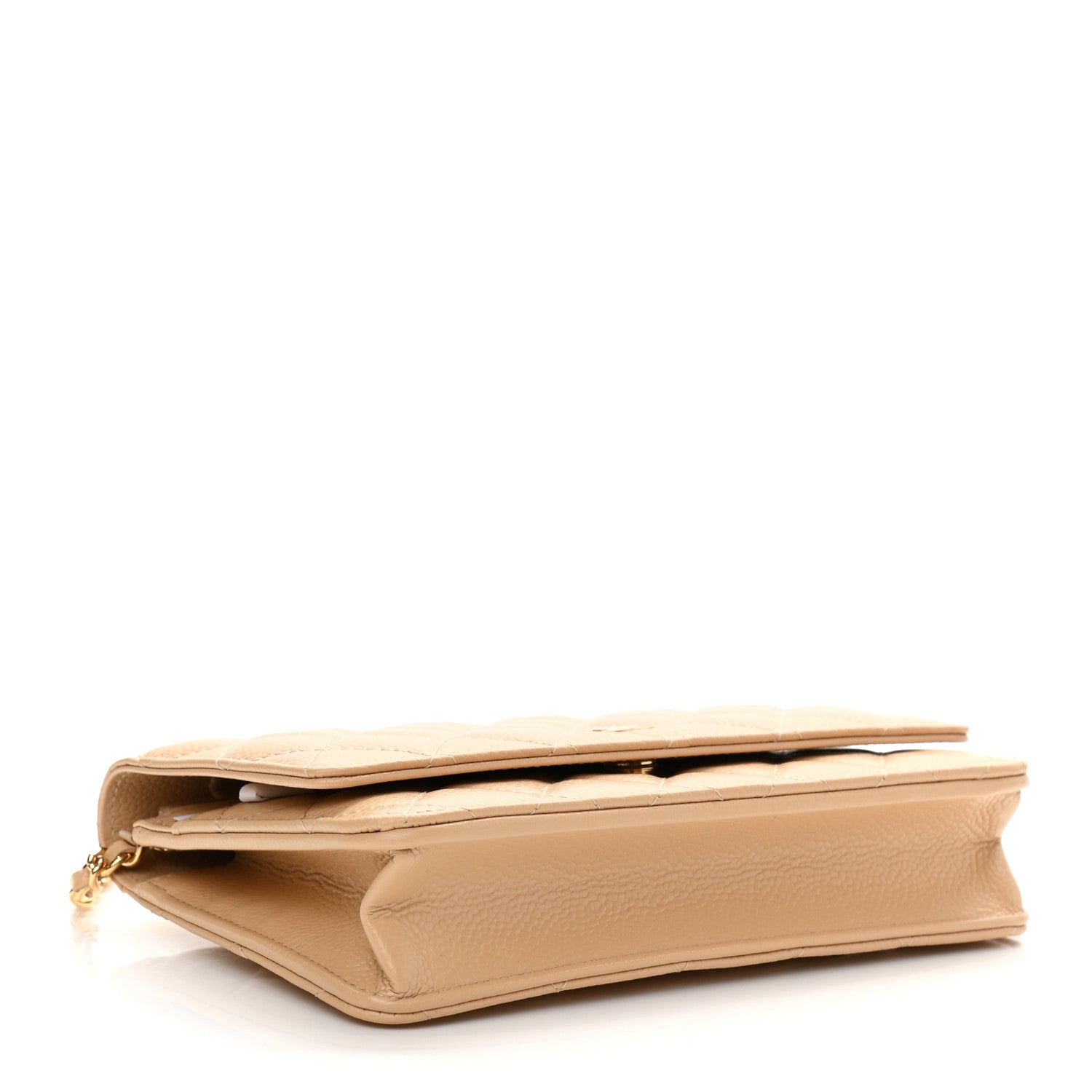 Chanel Caviar Quilted Wallet On Chain WOC Beige 4 of 12