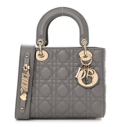 Christian Dior Lambskin Cannage Small My ABCDior Lady Dior Grey 1 of 11