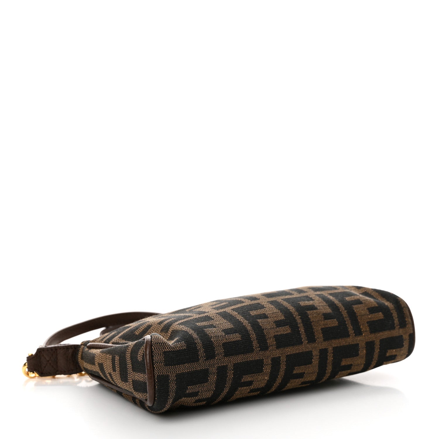 Fendi Zucca Vitello Elite Mini Pouch Crossbody Tobacco 4 of 14