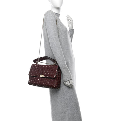 Valentino Garavani Nappa Large Rockstud Spike Shoulder Bag Rubin 2 of 9