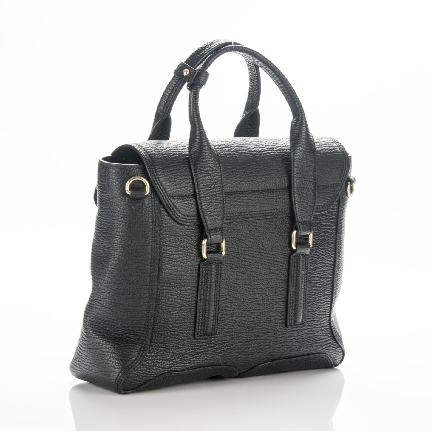 3.1 Textured Calfskin Medium Pashli Satchel Black
