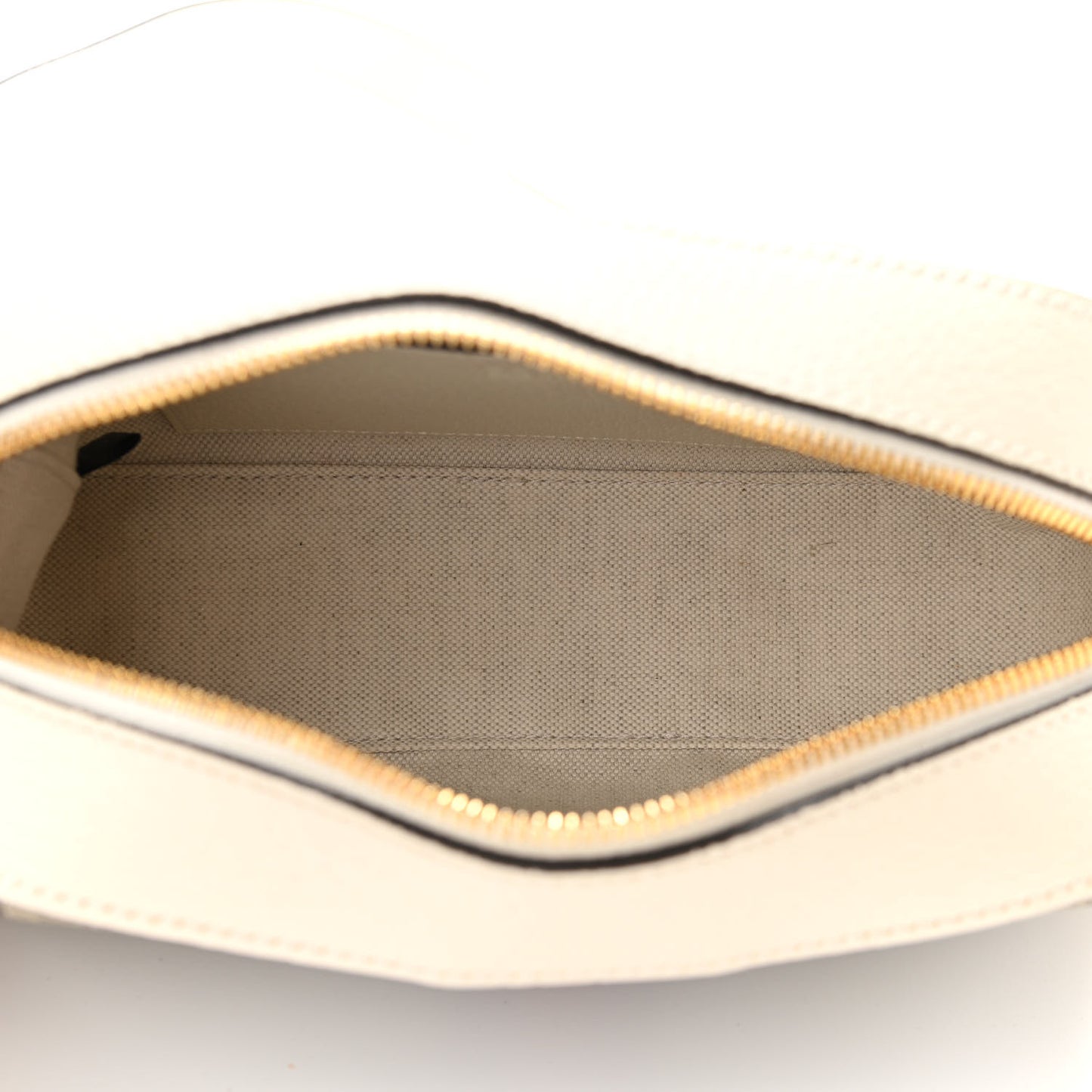 GG Supreme Monogram Textured Calfskin Web Small Ophidia Camera Bag Beige Ebony Mystic White