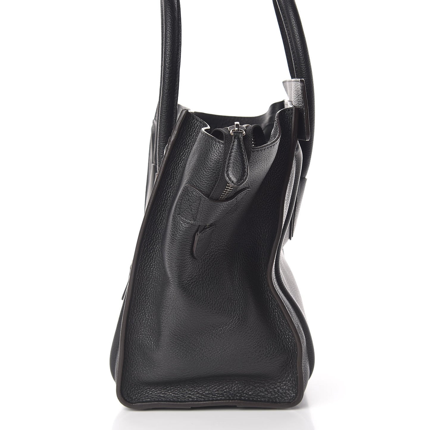 Drummed Calfskin Mini Luggage Black