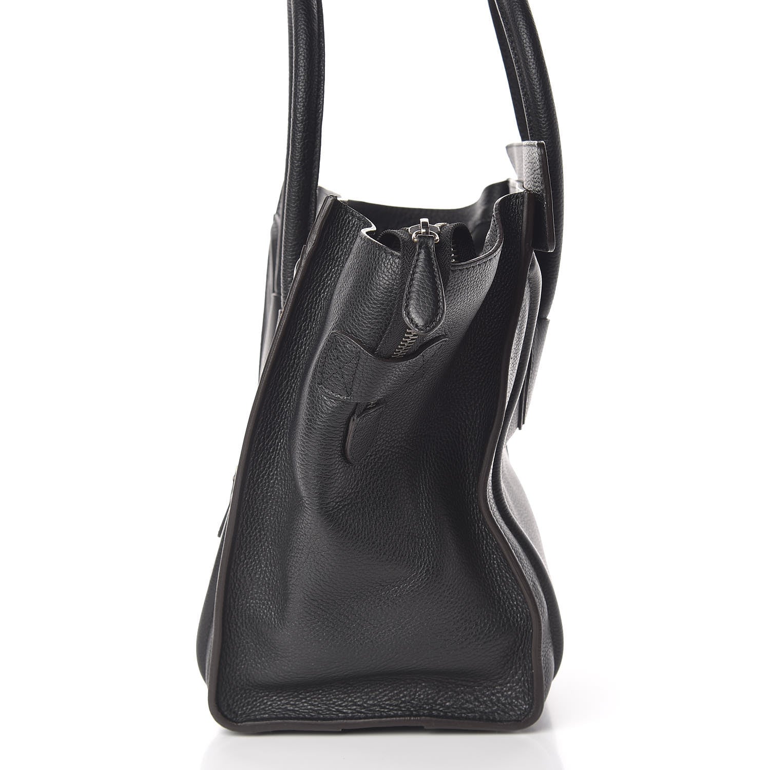 Celine Drummed Calfskin Mini Luggage Black 11 of 14