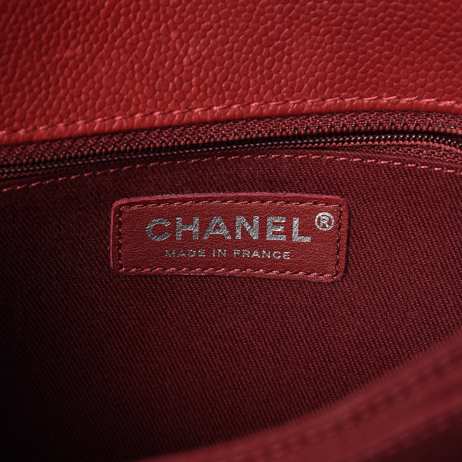 Chanel Caviar Quilted Flap With Chain Red 6 of 13