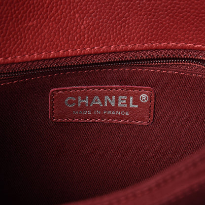 Chanel Caviar Quilted Flap With Chain Red 6 of 13