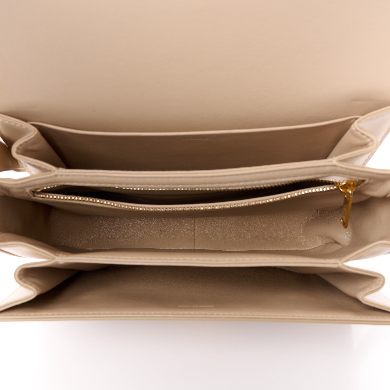 Celine Shiny Calfskin Medium Triomphe Nude 5 of 12