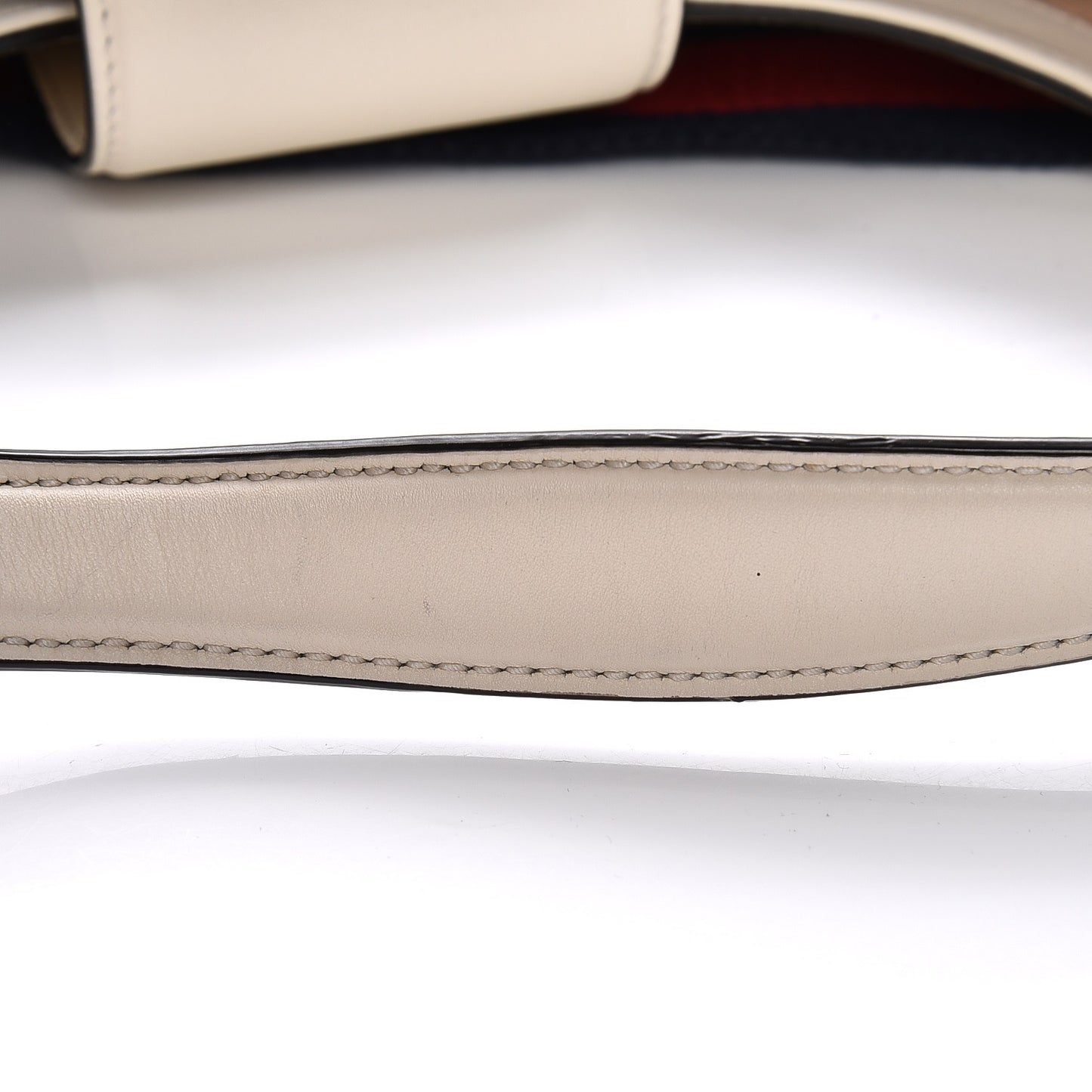 Calfskin Web Stripe Medium Dionysus Hobo White