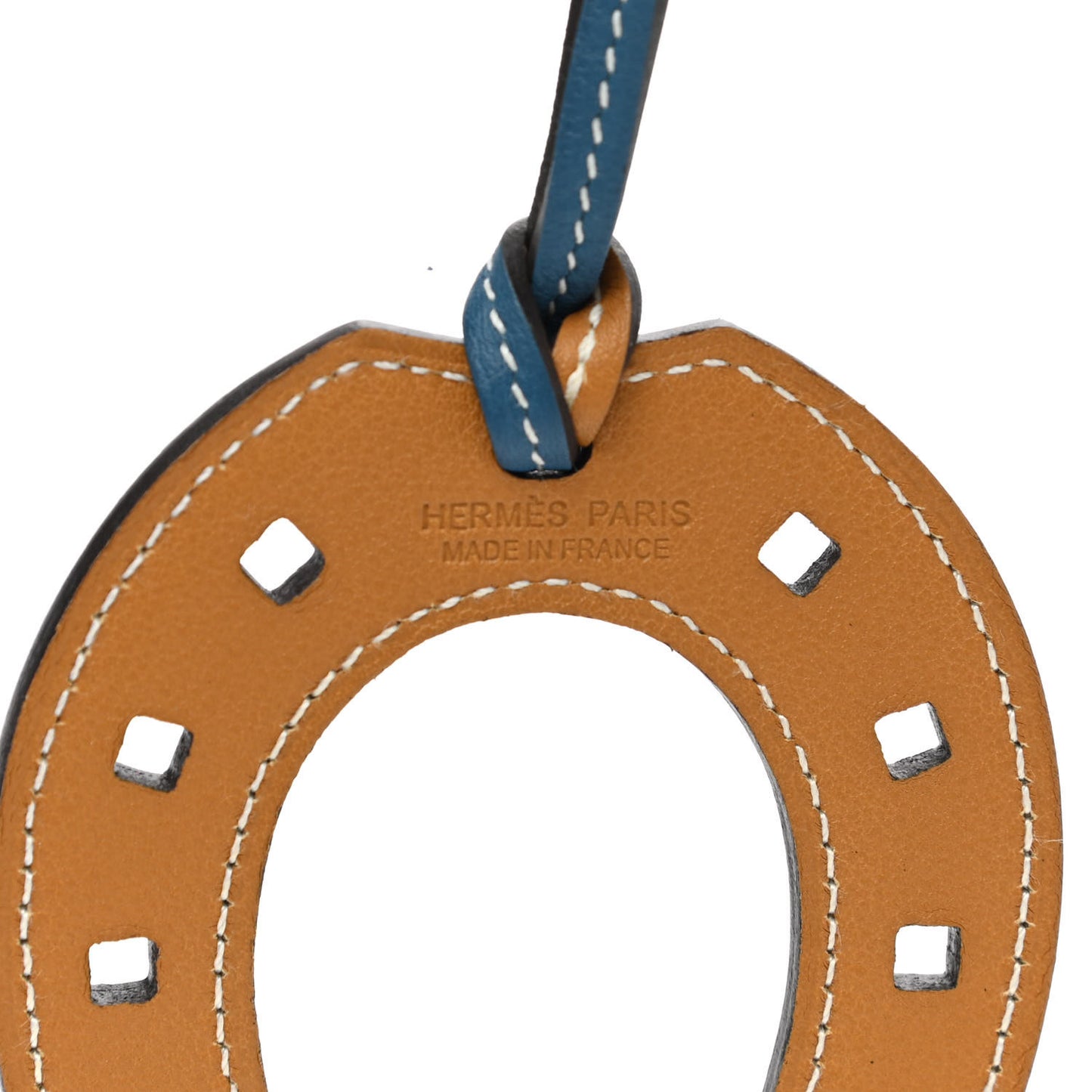 Swift Paddock Horseshoe Bag Charm Bleu De Galice Natural Sable
