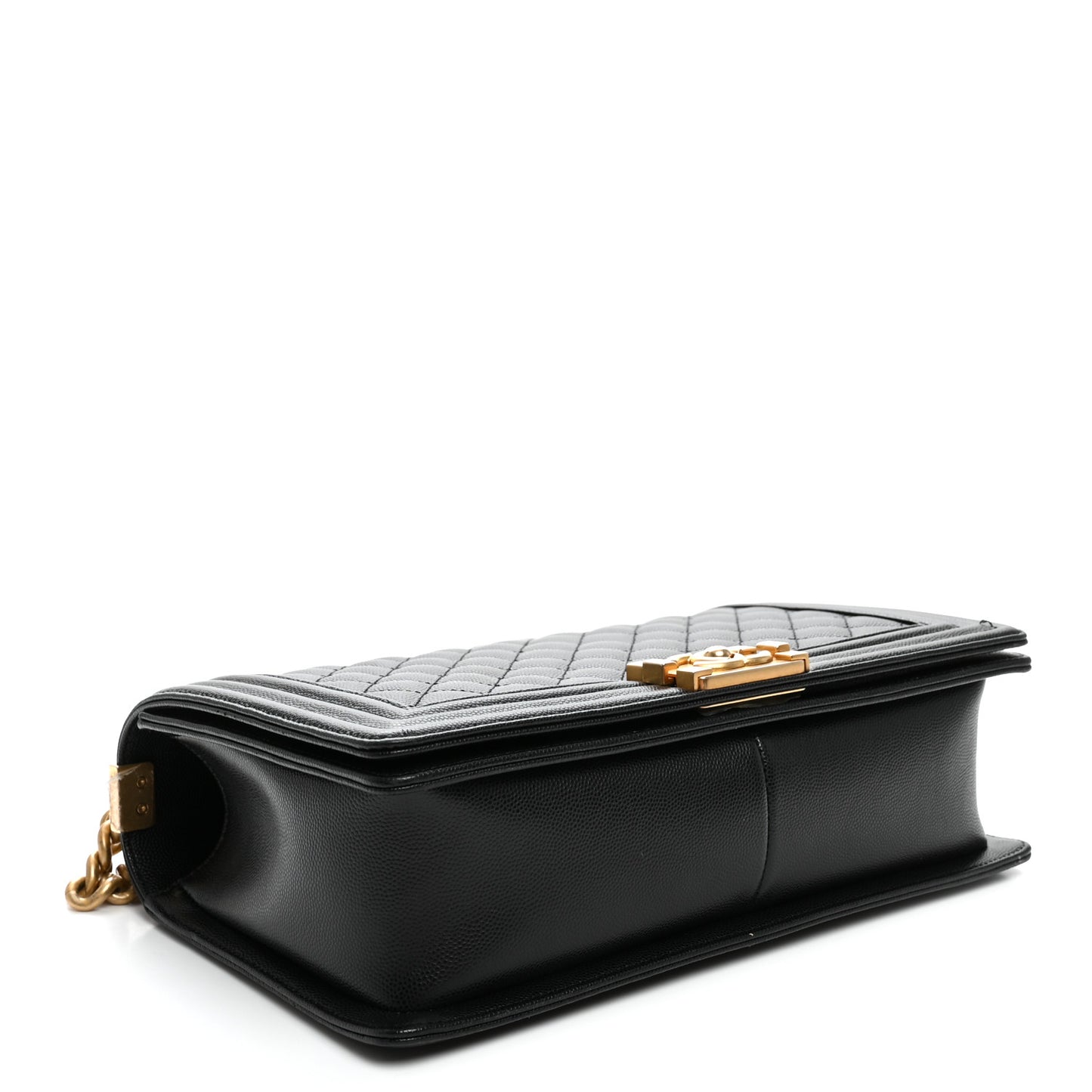 Lambskin Quilted New Medium Boy Flap Black