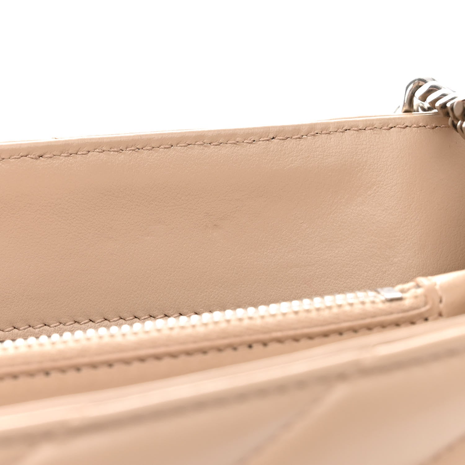 Saint Laurent Calfskin Y Quilted Monogram Medium Loulou Chain Satchel Dark Beige 14 of 15