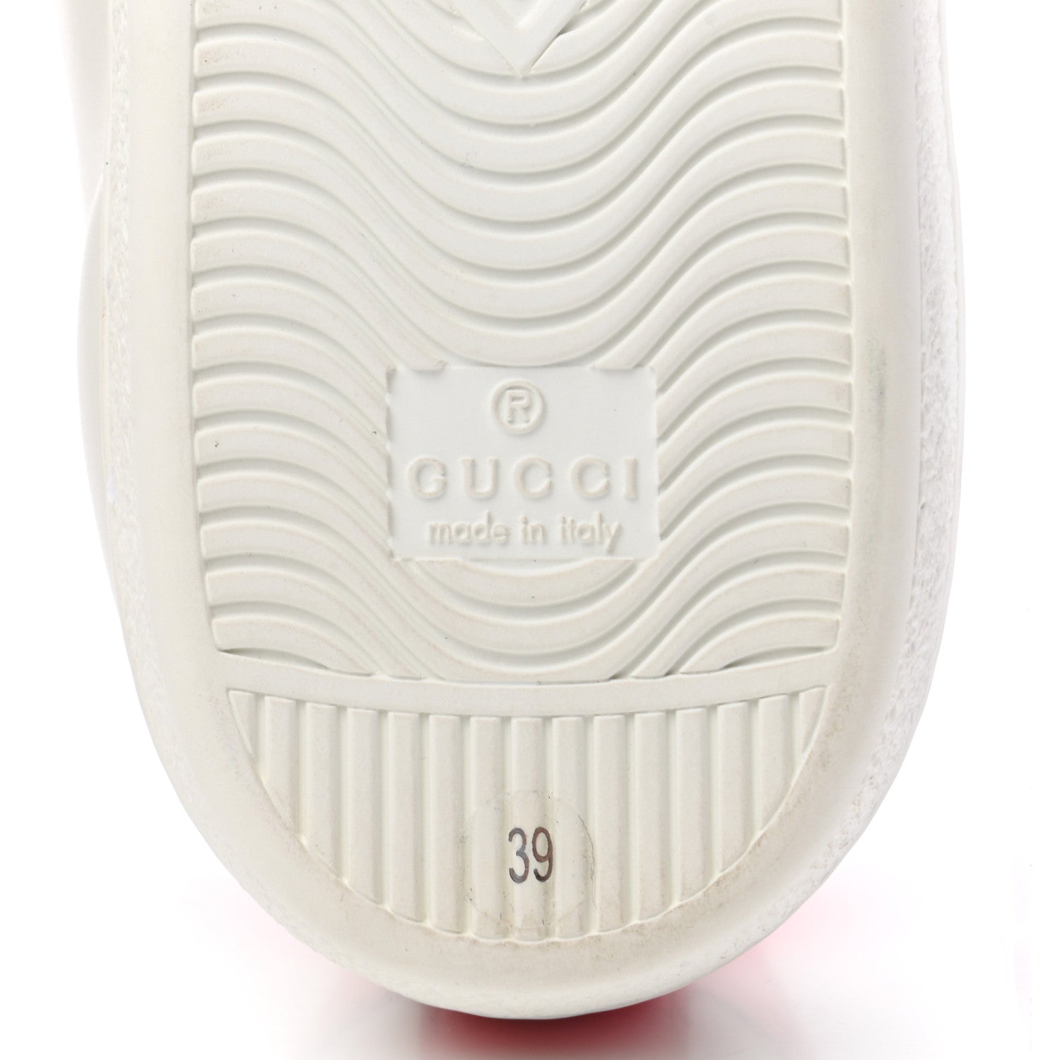 Gucci Calfskin Ayers Web Womens Ace Bow Lace Sneakers 39 White 6 of 9