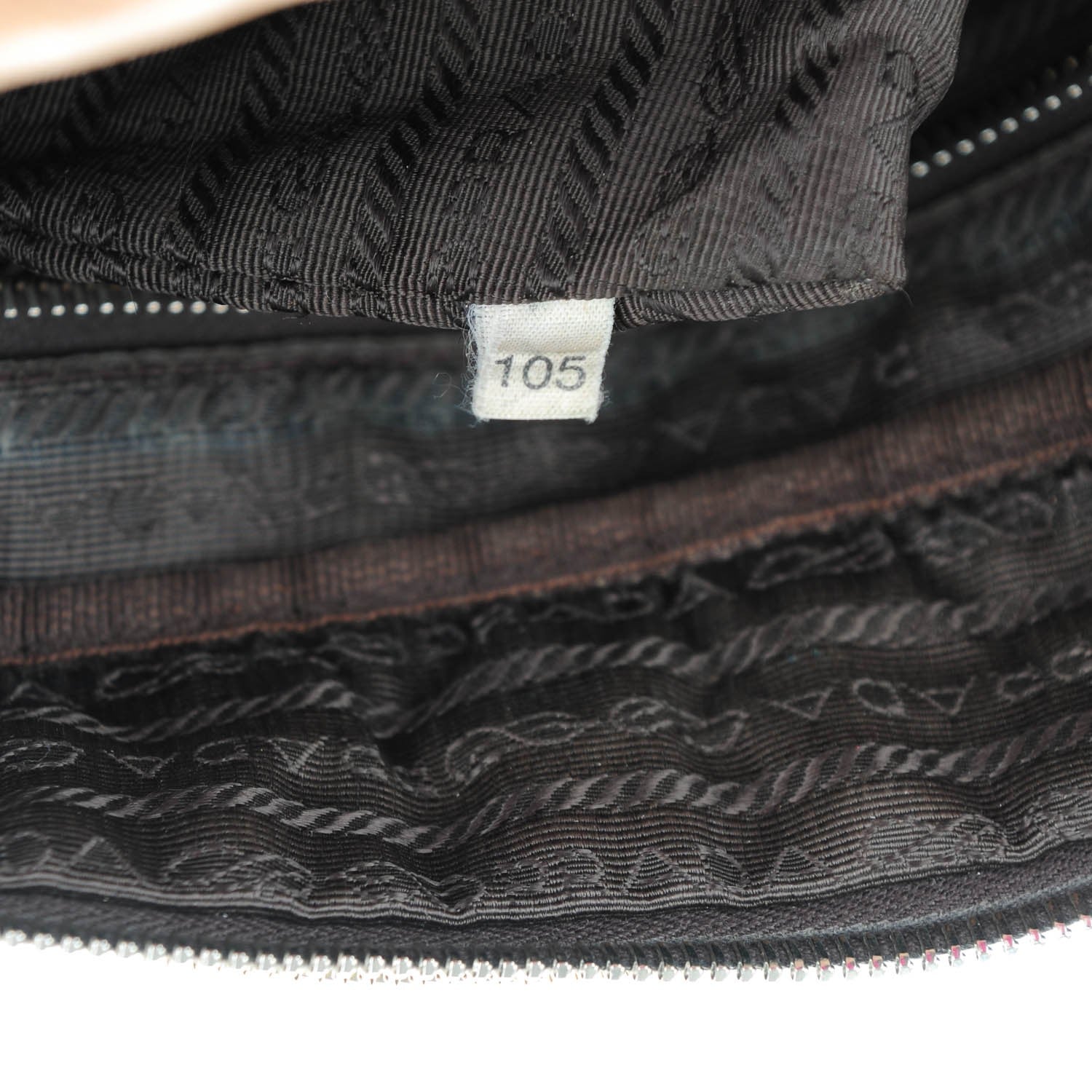 Prada Glace Calfskin Zippers Bauletto Ardesia Nudo 7 of 12