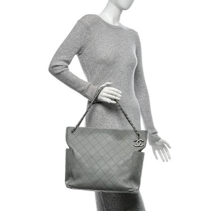 Chanel Calfskin Stitched CC Pocket Hobo Grey 2 of 7