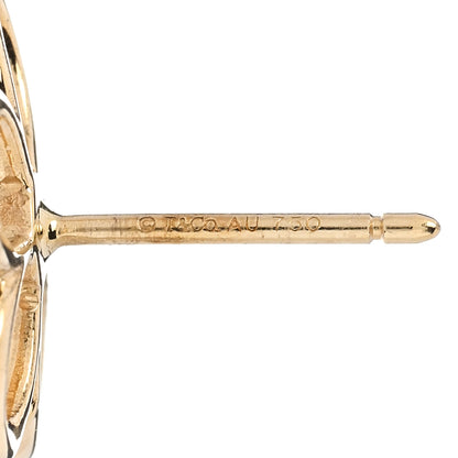 Tiffany 18K Yellow Gold Diamond Small Open Flower Earrings 4 of 5