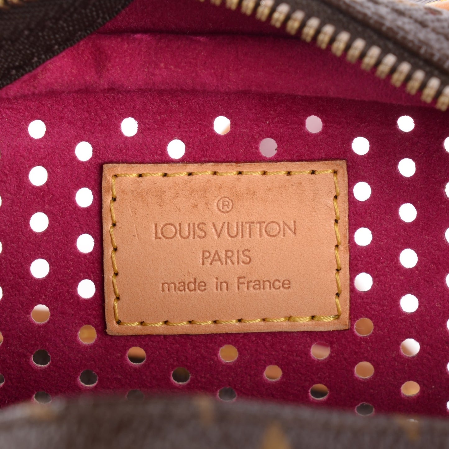 Monogram Perforated Mini Trocadero Fuchsia