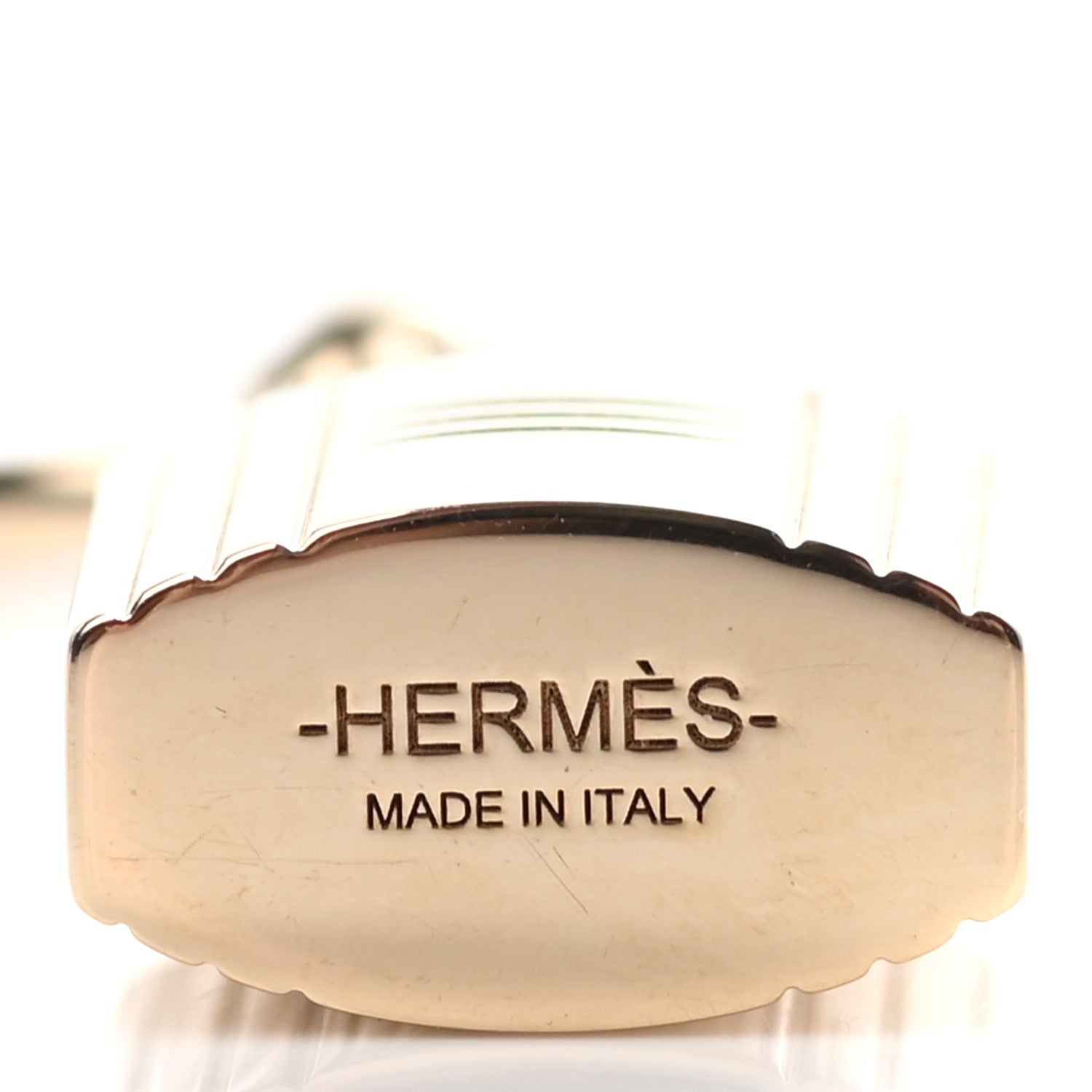 Hermes Permabrass Mini Loop Charms Cadenas Scarf Ring Gold 3 of 3