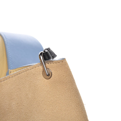 Celine Calfskin Suede All Soft Shoulder Bag Blue Lavender 9 of 10