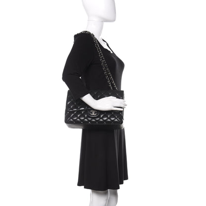Chanel Lambskin Quilted Jumbo Single Flap Black 2 of 15