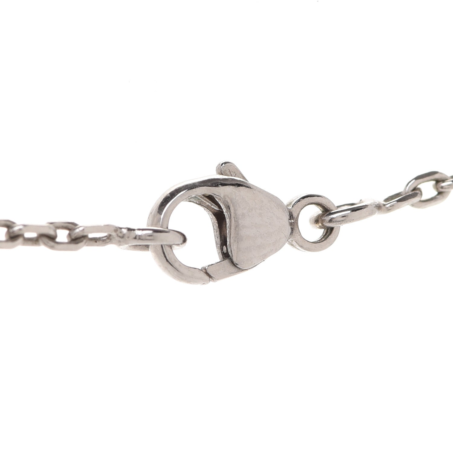 Hermes Lacquered Palladium Pop H Pendant Necklace White 7 of 8