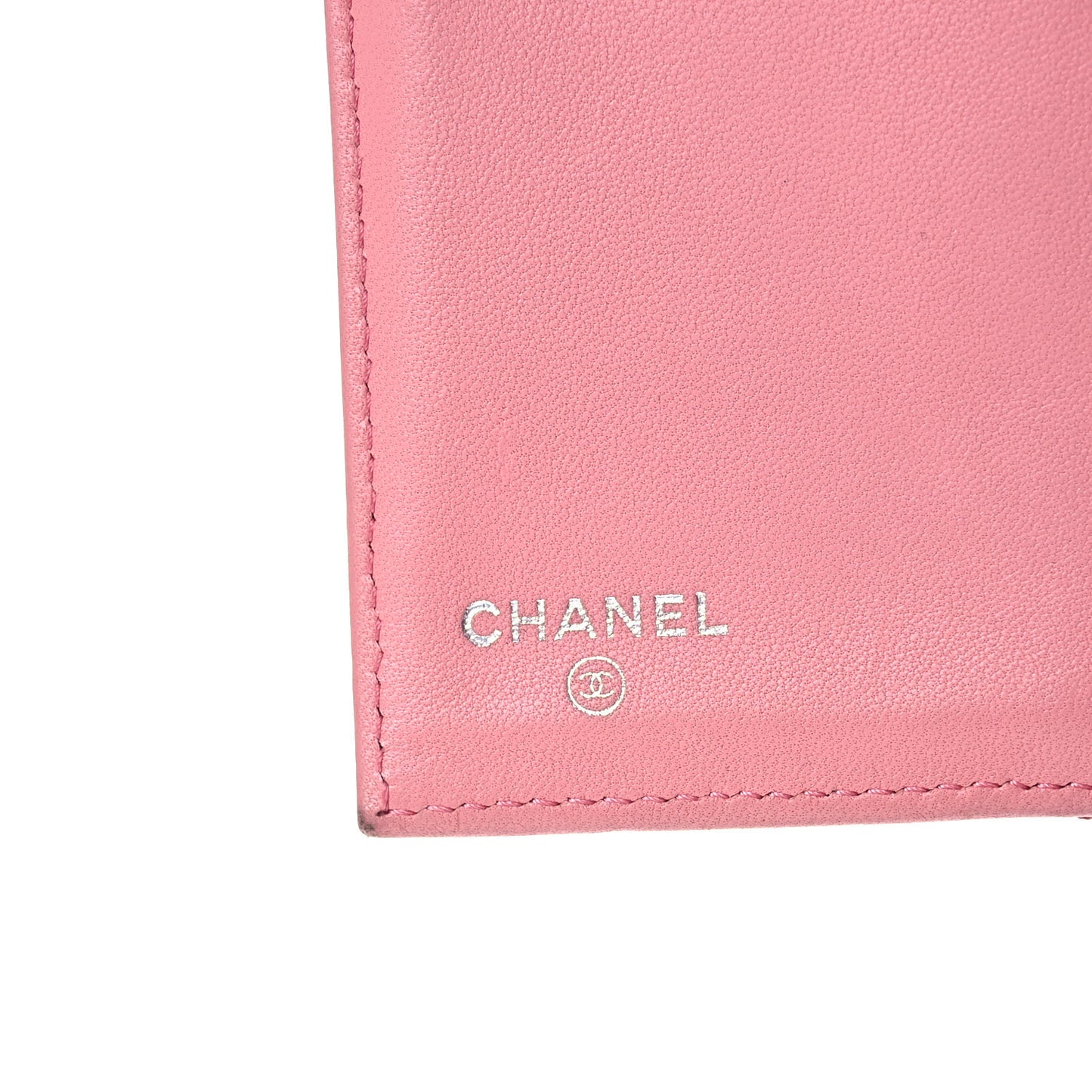 Lambskin Quilted Large Gusset Flap Wallet Pink