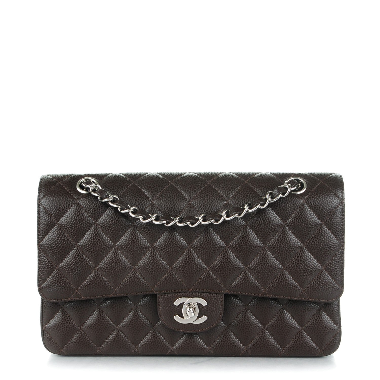 Chanel Caviar Quilted Medium Double Flap Brown 1 of 8