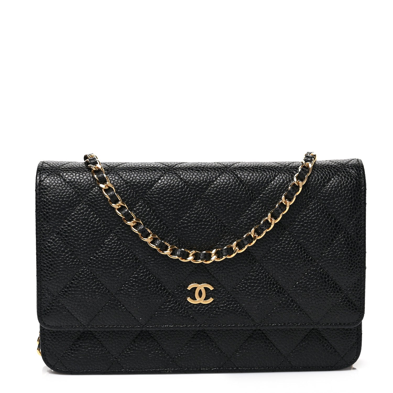 Chanel Caviar Quilted Wallet on Chain WOC Black 1 of 7