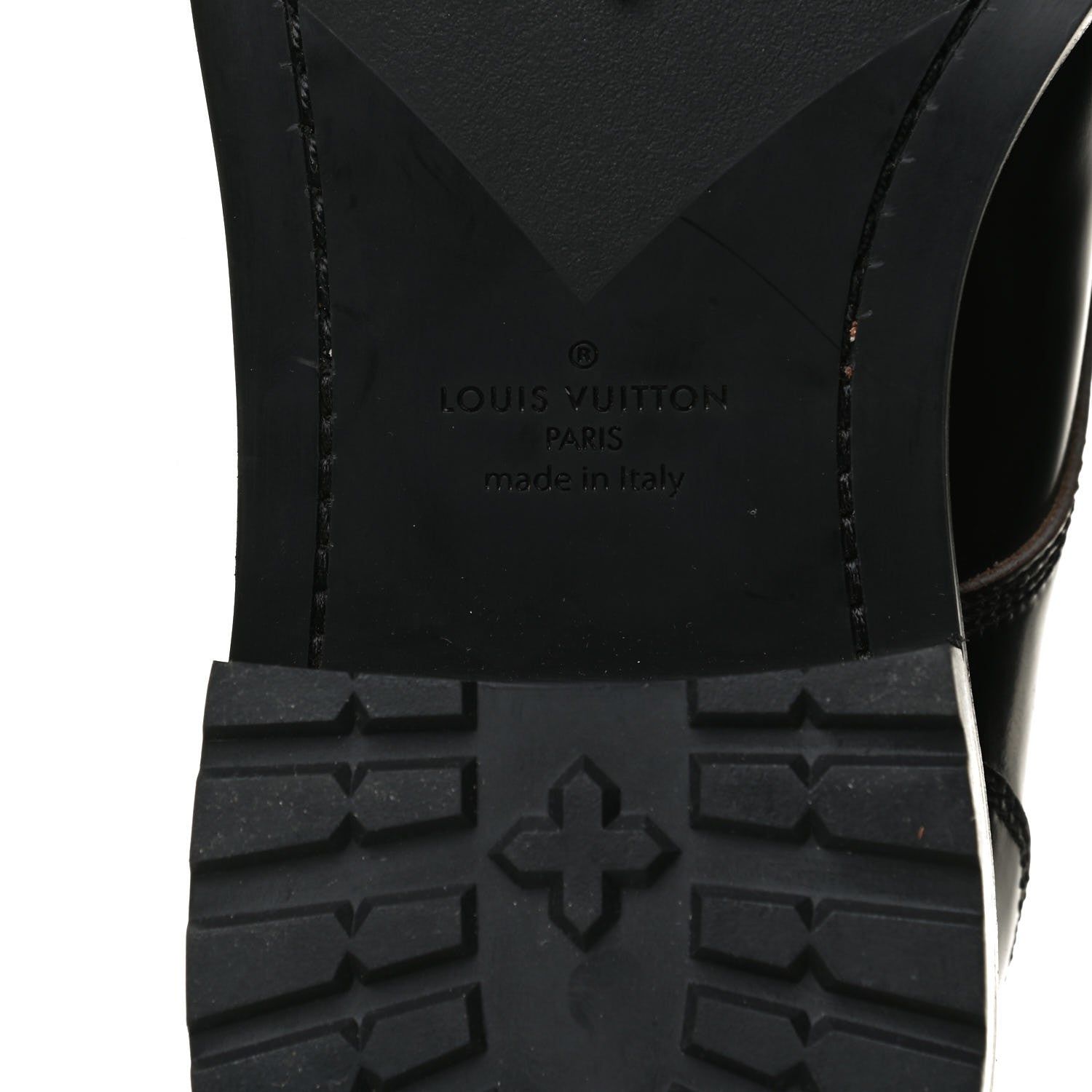 Louis Vuitton Calfskin Mens Derby Shoes 7.5 Black 8 of 11