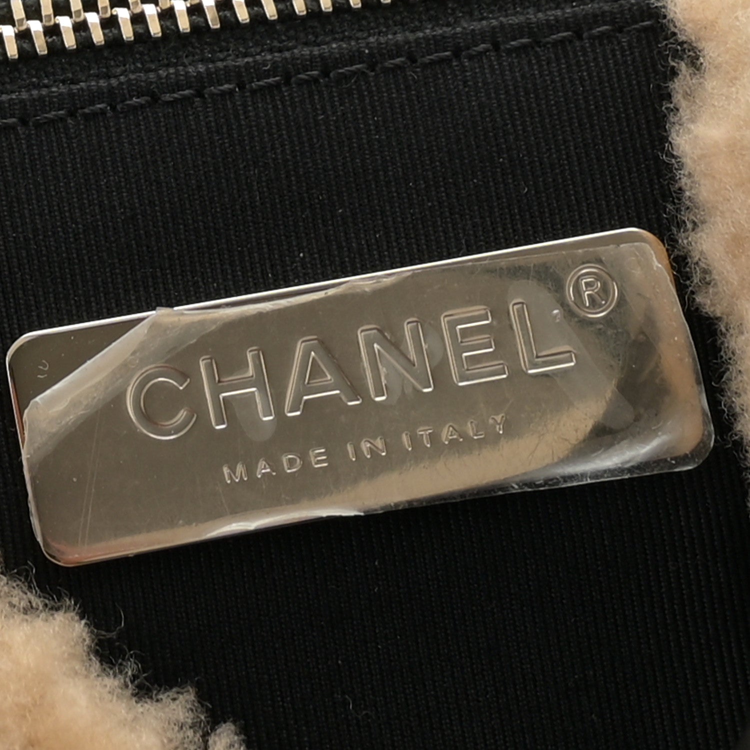 Chanel Shiny Crumpled Sheepskin Shearling CC Mania Flap Bag Black