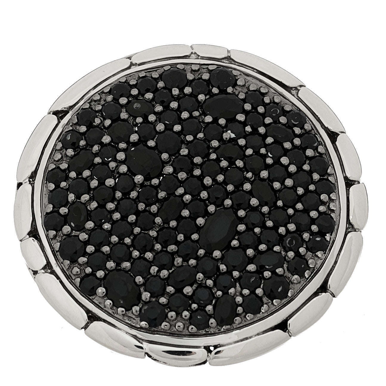 Sterling Silver Black Sapphire Black Spinel Kali Lava Ring 54 7