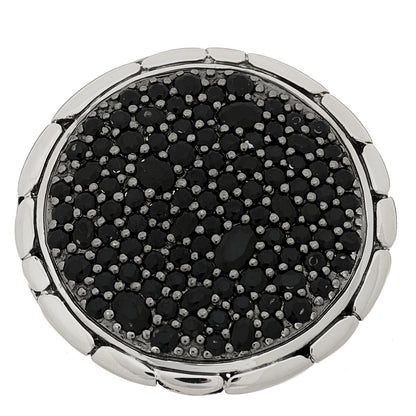 John Hardy Sterling Silver Black Sapphire Black Spinel Kali Lava Ring 54 7 1 of 6