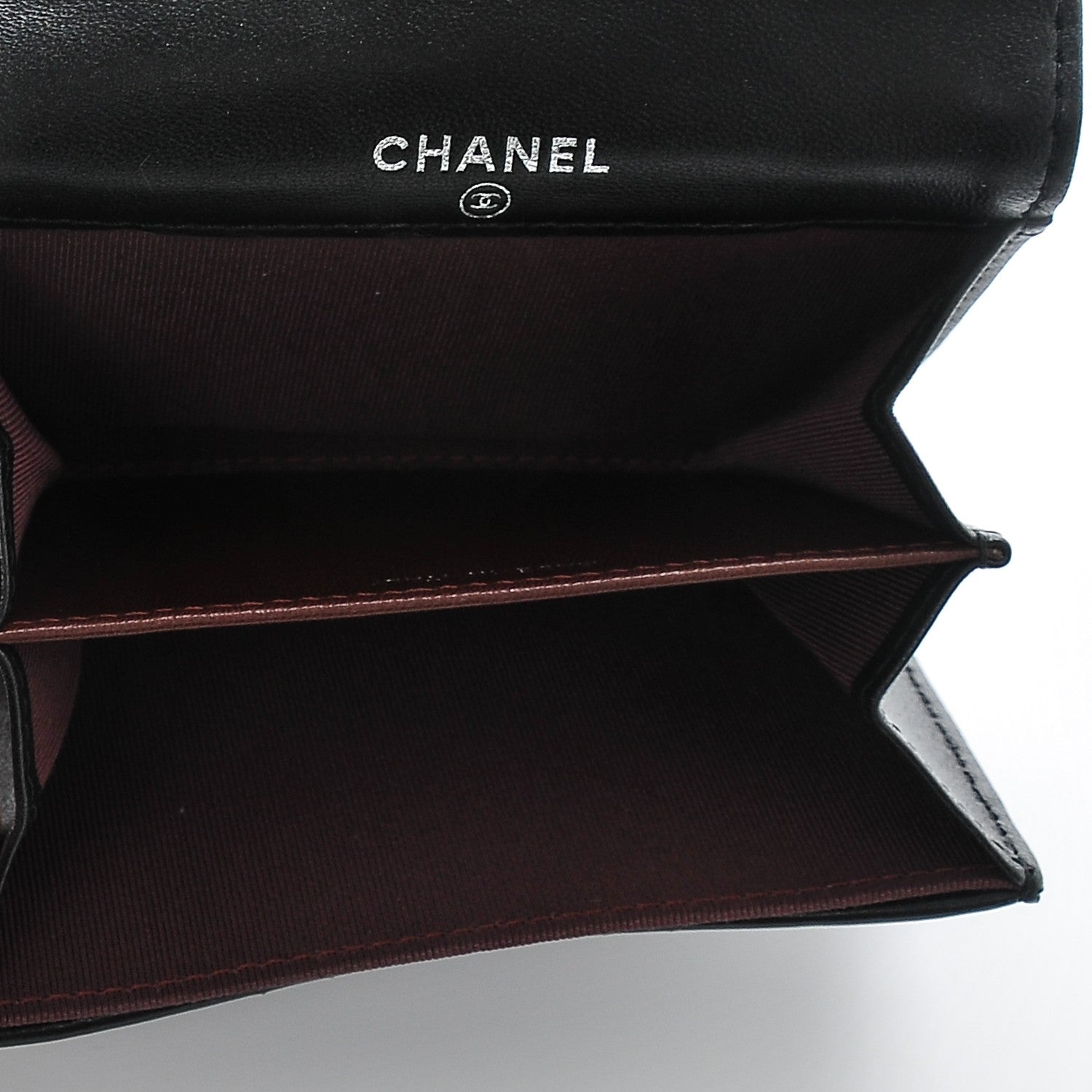 Chanel Lambskin Quilted Flap Card Holder Wallet Black 5 of 8