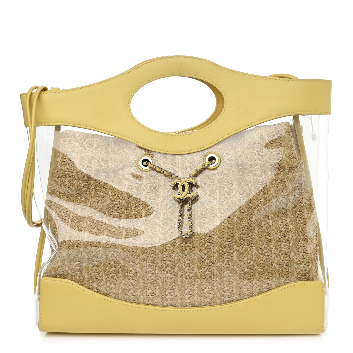 Calfskin PVC Chanel 31 Bag Yellow