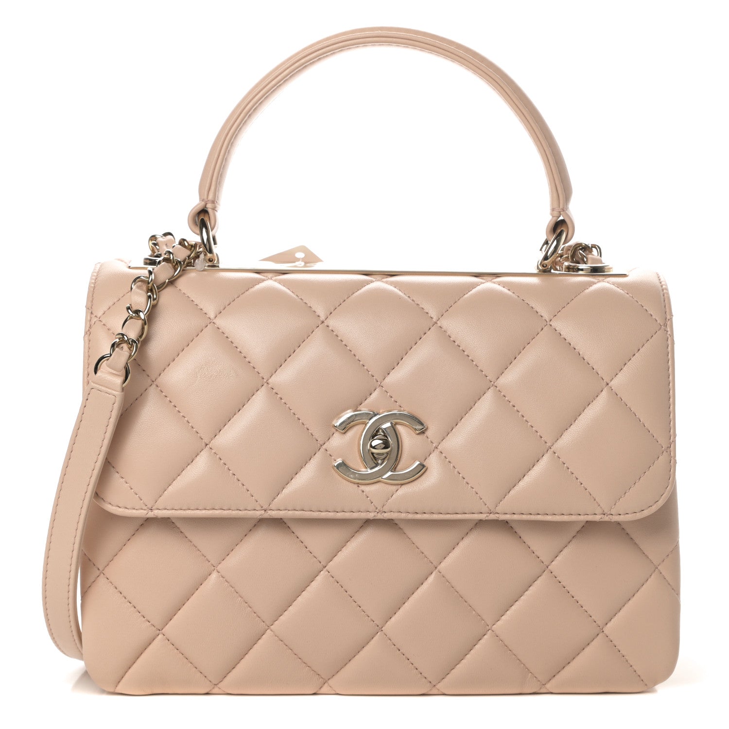 Chanel Lambskin Quilted Small Trendy CC Dual Handle Flap Bag Beige 1 of 12